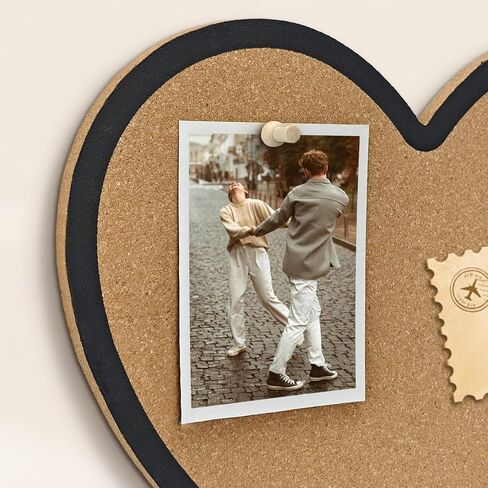 Heart-Shaped Cork Board, 0.3 inch / 8mm Thick Pin Board for Walls, Approx. 10 x 12 inch / 26 x 30 cm Bulletin Board for Office, Home, School, Valentine's Decor(1pc) in Saudi Arabia