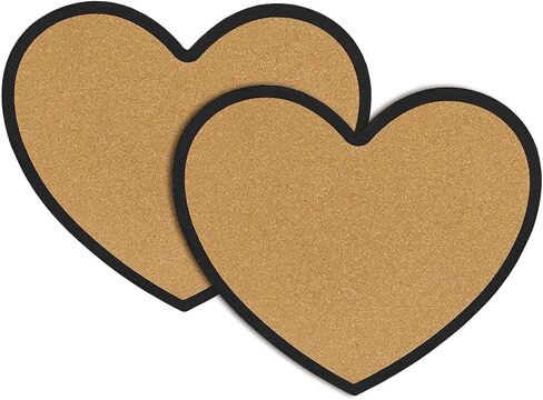 Heart-Shaped Cork Board, 0.3 inch / 8mm Thick Pin Board for Walls, Approx. 10 x 12 inch / 26 x 30 cm Bulletin Board for Office, Home, School, Valentine's Decor(1pc) in Saudi Arabia