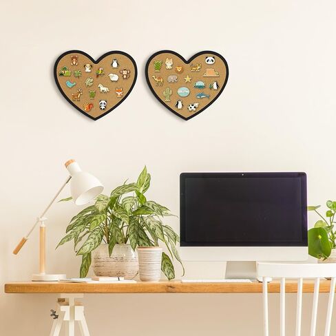 Heart-Shaped Cork Board, 0.3 inch / 8mm Thick Pin Board for Walls, Approx. 10 x 12 inch / 26 x 30 cm Bulletin Board for Office, Home, School, Valentine's Decor(1pc) in Saudi Arabia