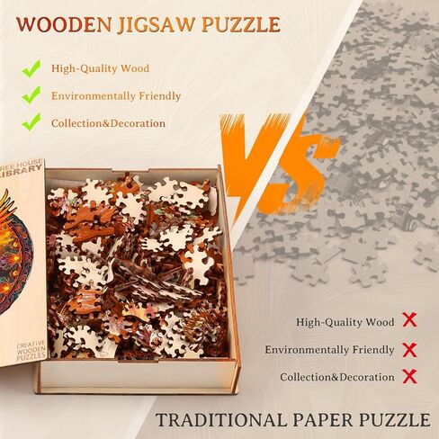 KAAYEE Wooden Jigsaw Puzzles-Wooden Puzzle Adult Unique Shape Advanced Phoenix Wooden Jigsaw Puzzle for Adult,Fathers, Family Puzzles 11.8 * 10.9in 200pcs in Saudi Arabia