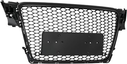 Front Bumper Grille Grill Compatible with 2009-2012 Audi A4/S4 B8 Hex Grille Mesh RS4 Style Gloss Black in Saudi Arabia