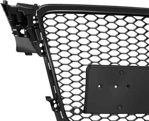 Front Bumper Grille Grill Compatible with 2009-2012 Audi A4/S4 B8 Hex Grille Mesh RS4 Style Gloss Black in Saudi Arabia