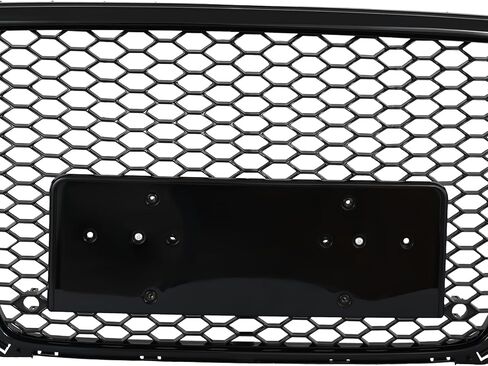 Front Bumper Grille Grill Compatible with 2009-2012 Audi A4/S4 B8 Hex Grille Mesh RS4 Style Gloss Black in Saudi Arabia