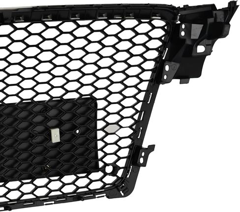 Front Bumper Grille Grill Compatible with 2009-2012 Audi A4/S4 B8 Hex Grille Mesh RS4 Style Gloss Black in Saudi Arabia