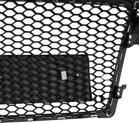 Front Bumper Grille Grill Compatible with 2009-2012 Audi A4/S4 B8 Hex Grille Mesh RS4 Style Gloss Black in Saudi Arabia