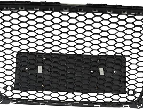 Front Bumper Grille Grill Compatible with 2009-2012 Audi A4/S4 B8 Hex Grille Mesh RS4 Style Gloss Black in Saudi Arabia