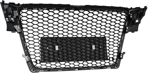 Front Bumper Grille Grill Compatible with 2009-2012 Audi A4/S4 B8 Hex Grille Mesh RS4 Style Gloss Black in Saudi Arabia