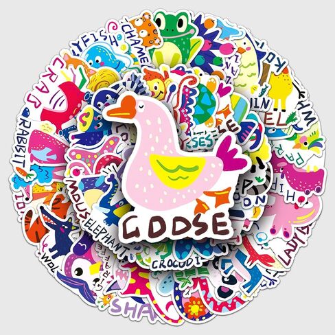 50 قطعة من ملصقات مالارد - تصميمات بطة مالارد ملونة، بولي كلوريد الفينيل الفاخر، قابلة للإزالة وإعادة الاستخدام، لمحبي الطيور المائية (مالاردز) in Kuwait