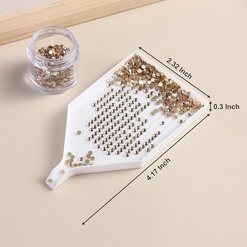 SUTOKAKA 6Pcs Rhinestone Diamond Painting Trays Jewelry Bead Picker Plate Gems Sorting Trays for DIY Coaster Art Crafts Nail Dotting Tools in Saudi Arabia