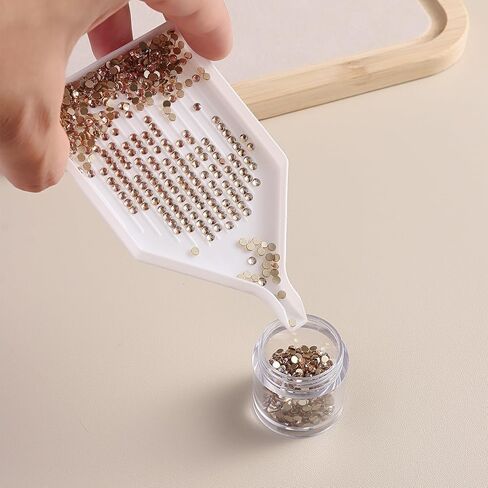 SUTOKAKA 6Pcs Rhinestone Diamond Painting Trays Jewelry Bead Picker Plate Gems Sorting Trays for DIY Coaster Art Crafts Nail Dotting Tools in Saudi Arabia