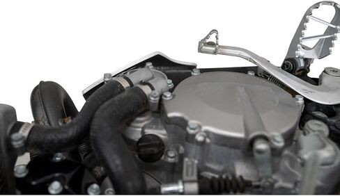 TUSK Aluminum Skid Plate Silver for Kawasaki KX112 2022-2024 in Saudi Arabia