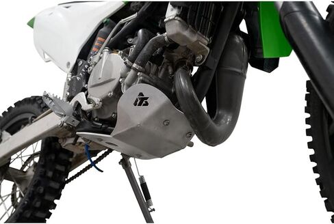 TUSK Aluminum Skid Plate Silver for Kawasaki KX112 2022-2024 in Saudi Arabia