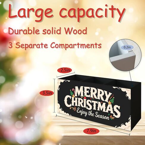 حامل أدوات المطبخ الخشبي لعيد الميلاد، ديكور مطبخ عيد الميلاد، مهرجان عيد الميلاد شجرة حلوى قصب عطلة منظم أدوات الطبخ الخشبية لطاولة الطاولة ورف الطاولة وإكسسوارات ديكور in Kuwait