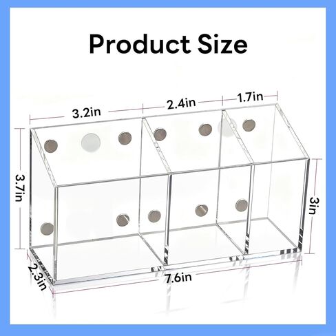 Magnetic Dry Erase Marker Holder for Whiteboard, Non-slip Acrylic Magnet Pen Holder for Fridge Refrigerator,Locker Organizer, Locker Accessories, Pencil Cup for Desk, Marker Organizer in Saudi Arabia