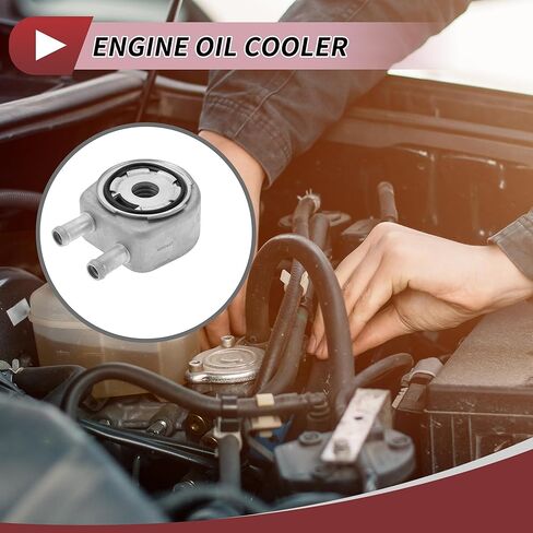 1 Pc Engine Oil Cooler for Hyundai Santa Fe 2010-2012 Engine Transmission Oil Cooler No.264102G100 Silver Tone Aluminum Alloy in Saudi Arabia
