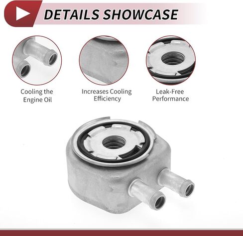 1 Pc Engine Oil Cooler for Hyundai Santa Fe 2010-2012 Engine Transmission Oil Cooler No.264102G100 Silver Tone Aluminum Alloy in Saudi Arabia