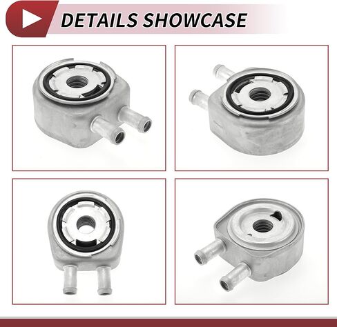 1 Pc Engine Oil Cooler for Hyundai Santa Fe 2010-2012 Engine Transmission Oil Cooler No.264102G100 Silver Tone Aluminum Alloy in Saudi Arabia