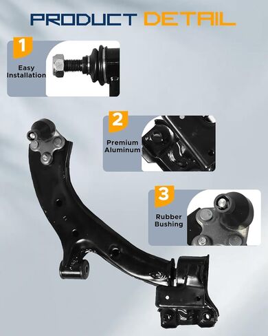 12PCS Front Lower Control Arm Fits 2006-2011 Civic All Non-SI Models w/Ball Joints Suspension Kit in Saudi Arabia
