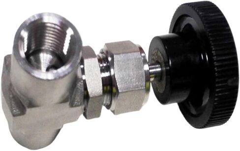 Hydraulic Two-Way Throttle Valve Needle Valve Stainless Steel Gas Female 1/8", 1/4", 3/8", 1/2", 3/4"(1/8") in Saudi Arabia