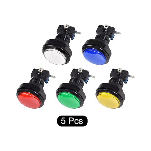 Game Push Buttons Game Push Switches LED Light with Micro Switches for Arcade Game 60mm in Saudi Arabia