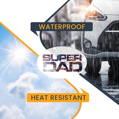 Magnet Me Up Super Dad Oval Magnetic Decal - 4x6 Heavy-Duty Multicolor Car Magnet for Trucks, SUVs - Full-Color UV Vinyl, Weatherproof -Made in USA for Dad in Saudi Arabia