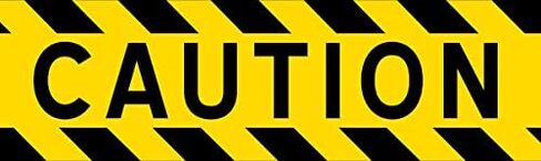 Magnet Yellow and Black Caution Magnetic Magnet(Safe Safety Truck Vehicle) Size: 3 x 9 inch in Saudi Arabia