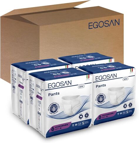 EGOSAN Maxi Incontinence Underwear Pull Ups Lightweight Breathable Disposable with New Designed Acquisition Layer, Stretchable Form-Fitting Max Absorbency for Men and Women (Large (2 Count Sample)) in Saudi Arabia