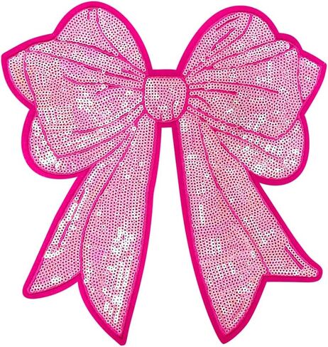 CY Iron On Patches Chenille Christmas Santa Baby Sequin Embroidered Applique with Cute Glitter Edge DIY Accessories for Clothing Backpacks Jackets Decoration (Red) in Saudi Arabia