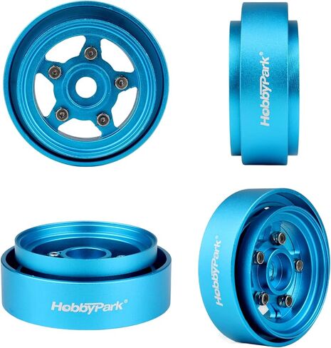 HobbyPark Aluminum Beadlock Wheels Rims Wheel Hub for Tamiya Hornet, Grasshopper, Mighty Frog, Buggy Champ, Fast Attack, Fighting Buggy Upgrades Upgrades Replacement (Silver) in Saudi Arabia