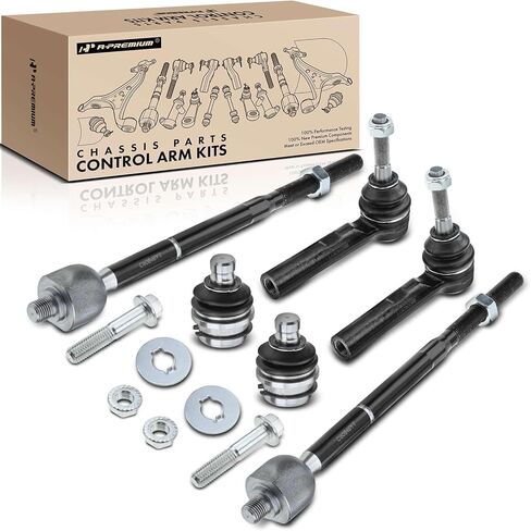 A-Premium Set of 6, Front Lower Ball Joint, Inner Outer Tie Rod End, Compatible with Jeep Compass 2007-2017, Patriot 2007-2017, Dodge Caliber 2007-2012 in Saudi Arabia