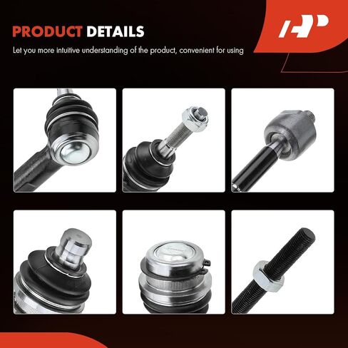 A-Premium Set of 6, Front Lower Ball Joint, Inner Outer Tie Rod End, Compatible with Jeep Compass 2007-2017, Patriot 2007-2017, Dodge Caliber 2007-2012 in Saudi Arabia