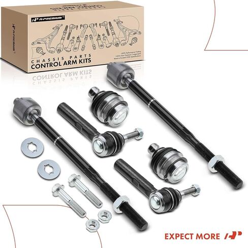 A-Premium Set of 6, Front Lower Ball Joint, Inner Outer Tie Rod End, Compatible with Jeep Compass 2007-2017, Patriot 2007-2017, Dodge Caliber 2007-2012 in Saudi Arabia