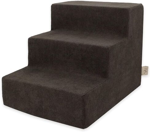 Best Pet Supplies Foam Pet Steps for Small Dogs and Cats, Portable Ramp Stairs for Couch, Sofa, and High Bed Climbing, Non-Slip Balanced Indoor Step Support, Paw Safe - Ivory, 3-Step (H: 13.5") in Saudi Arabia