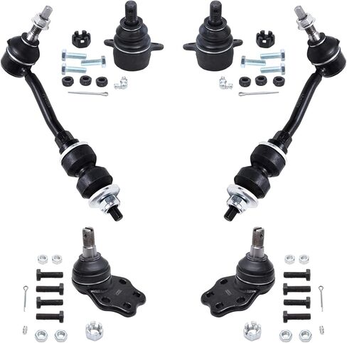 Detroit Axle - 2WD Front Ball Joints Sway Bars for 1997-1999 Dodge Dakota, 1999 Durango, 4 Upper & Lower Ball Joints, 2 Stabilizer Sway Bar Links Replacement in Saudi Arabia