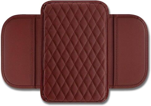 Car Center Console Cover, Microfiber Leather Car Armrest Box Cover with 2 Storage, Universal Car Armrest Storage Box Cover, Car Interior Accessories for Most Vehicles, SUV, Truck (Black) in Saudi Arabia