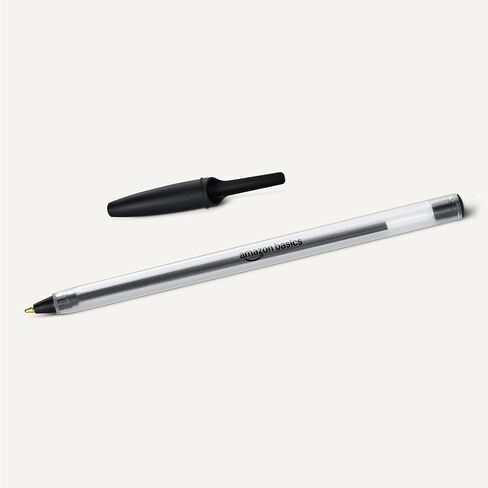 Amazon Basics Ballpoint Pens, 1.0mm, Black, 144 Pack in Saudi Arabia