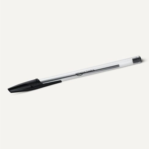 Amazon Basics Ballpoint Pens, 1.0mm, Black, 144 Pack in Saudi Arabia