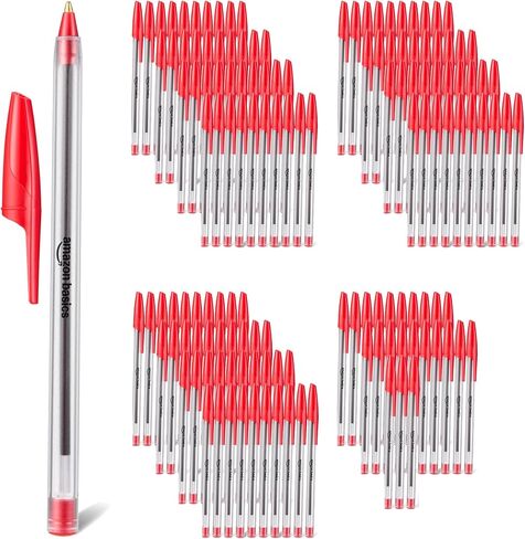 Amazon Basics Ballpoint Pens, 1.0mm, Black, 144 Pack in Saudi Arabia