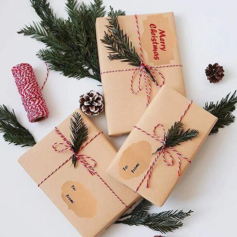 300PCS Gift Tag Labels, Kraft Label Stickers, Removable Food Labels, Self-Adhesive Blank Label for Gifts Glass Bottles Container in Saudi Arabia