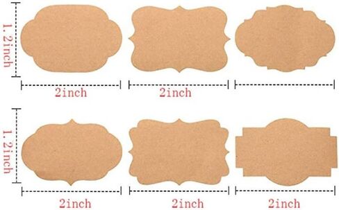 300PCS Gift Tag Labels, Kraft Label Stickers, Removable Food Labels, Self-Adhesive Blank Label for Gifts Glass Bottles Container in Saudi Arabia