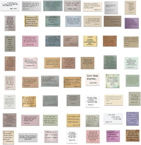 50 PCS Bible Verse Stickers No Repeat Retro Typewriter Style Motivational Quote Stickers for Scrapbooking Water Bottle in Saudi Arabia