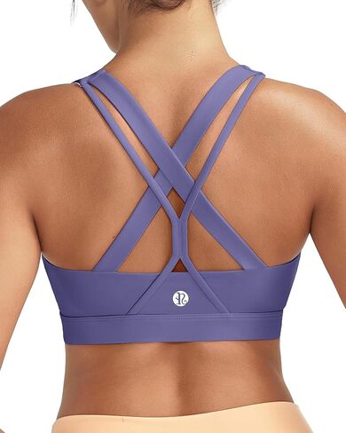 RUNNING GIRL Sports Bra for Women High Support, Criss-Cross Back Padded Strappy Sports Bras Yoga Bra with Removable Cups in Kuwait