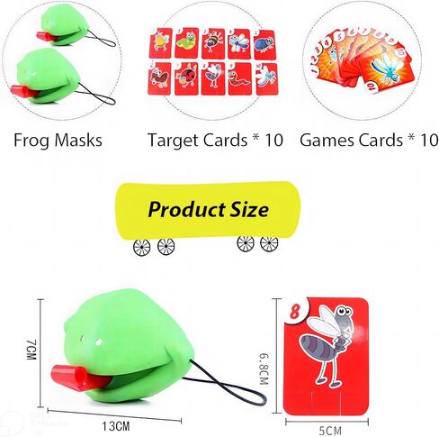 Frog Mask Tongue Game Set - Multiplayer Party Game with Blow Tongue Mask and Blowing Air, Lizard Tongue Mask Game (Green 8-Pack) in Saudi Arabia