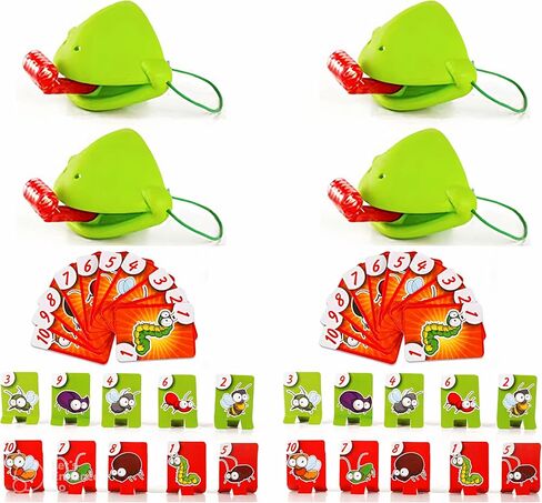 Frog Mask Tongue Game Set - Multiplayer Party Game with Blow Tongue Mask and Blowing Air, Lizard Tongue Mask Game (Green 8-Pack) in Saudi Arabia