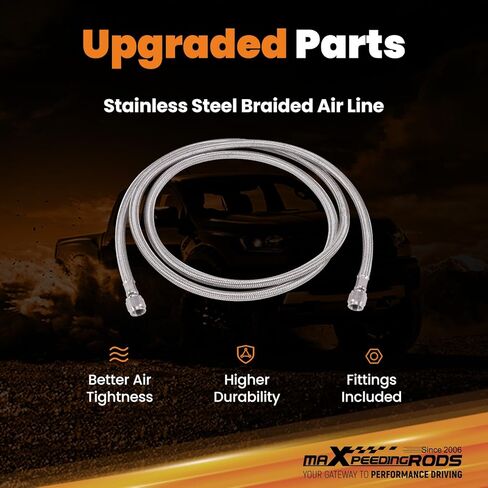 maXpeedingrods 5000 lbs Air Suspension Bags Kit, for Ford F-250 F-350 2WD 4WD 2011-2016, F-450 4WD 2WD 2011-2013, Rear Air Helper Spring Kit, with Stainless Steel Braided Air Line in Saudi Arabia