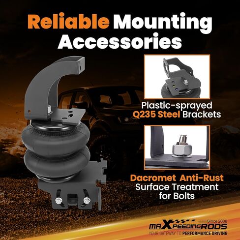 maXpeedingrods 5000 lbs Air Suspension Bags Kit, for Ford F-250 F-350 2WD 4WD 2011-2016, F-450 4WD 2WD 2011-2013, Rear Air Helper Spring Kit, with Stainless Steel Braided Air Line in Saudi Arabia