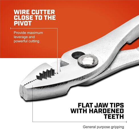 Crescent 6 1/2" Cee Tee Co. Curved Jaw Slip Joint Pliers - H26N-05 in Kuwait