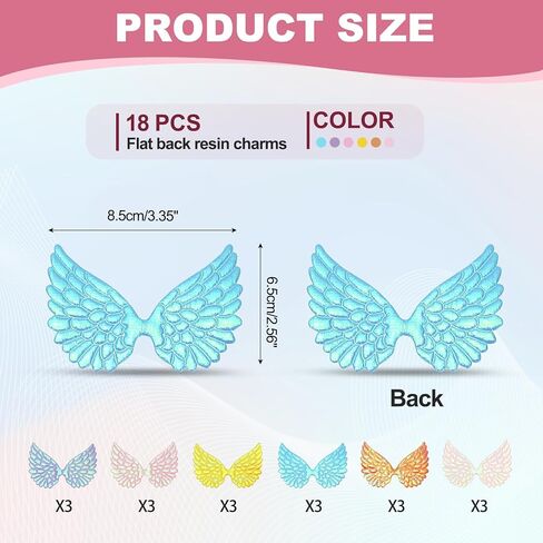 PATIKIL 18Pcs Angel Wings for Crafts, Small Glitter White Angel Wings Ornament Fabric Wings Sew on Patches for Backpacks Dress DIY Crafts Decorative Props (3.4 Inch) in Saudi Arabia