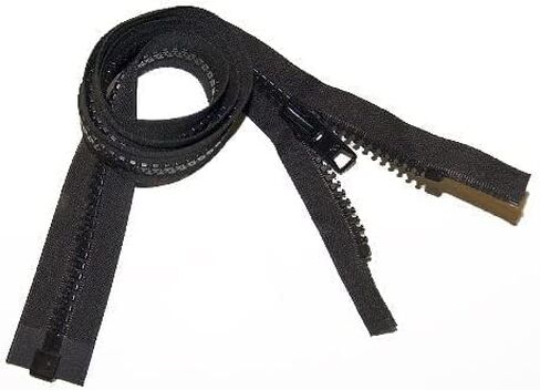 YKK Brand Zipper, Black #10 Separates at The Bottom, Marine Grade Metal Tab Slider, Heavy Duty (60" Inches) in Saudi Arabia