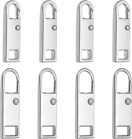 uxcell 8Pcs Zipper Pull Replacement, Metal Zipper Handle Mend Fixer Tab Repair for Luggage Suitcase Backpack Jacket Bags Boots Coat Handbags, Gold Medium in Saudi Arabia